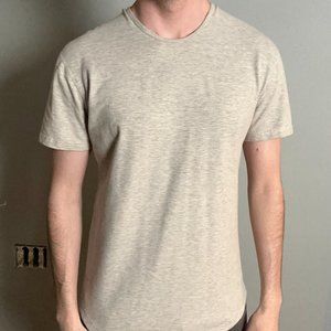 Large - BYLT Basics Crewneck Drop-Cut Short Sleeve: BYLT Signature Light Grey